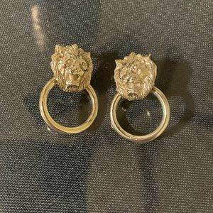 Vintage silver plated knockers earrings